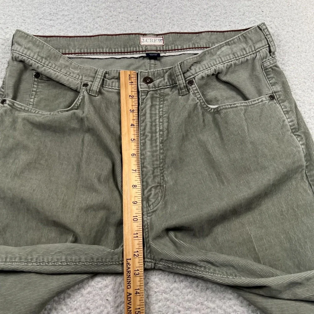 J Crew Vintage Cord Pants Mens 36x32 Straight Leg Corduroy Green Y2K Baggy Retro